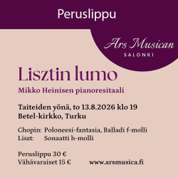Lisztin lumo - Mikko Heinisen pianoresitaali